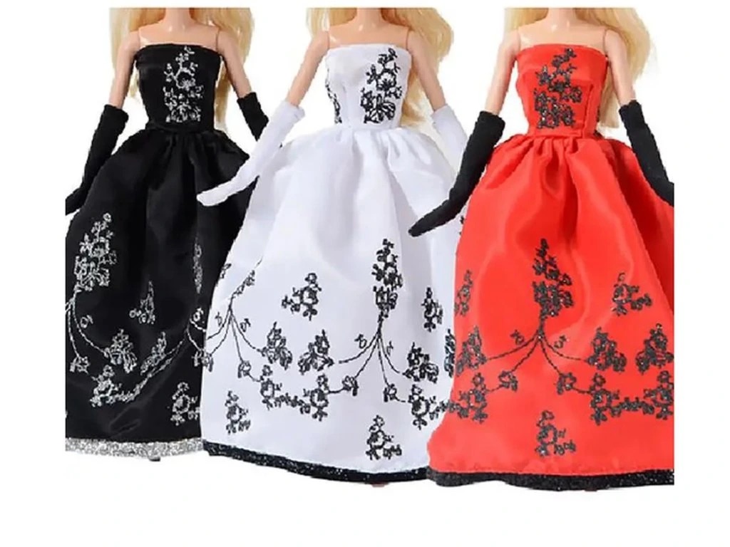 Módní oblečení pro Barbie - elegantní šaty